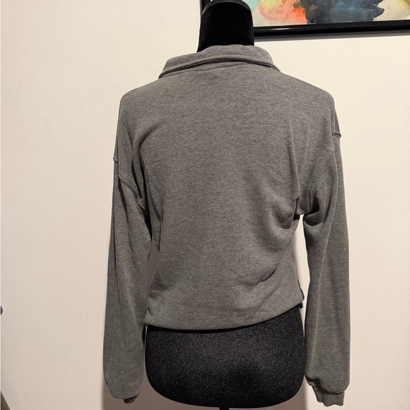 Wild Fable Gray Button-Up Sweatshirt - Picture 2 of 3